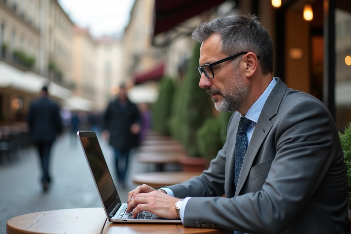 Homme en costume lors d